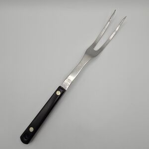 Vintage ACE Meat/Serving Fork Stainless Steel Black Phenolic Handle Made in USA